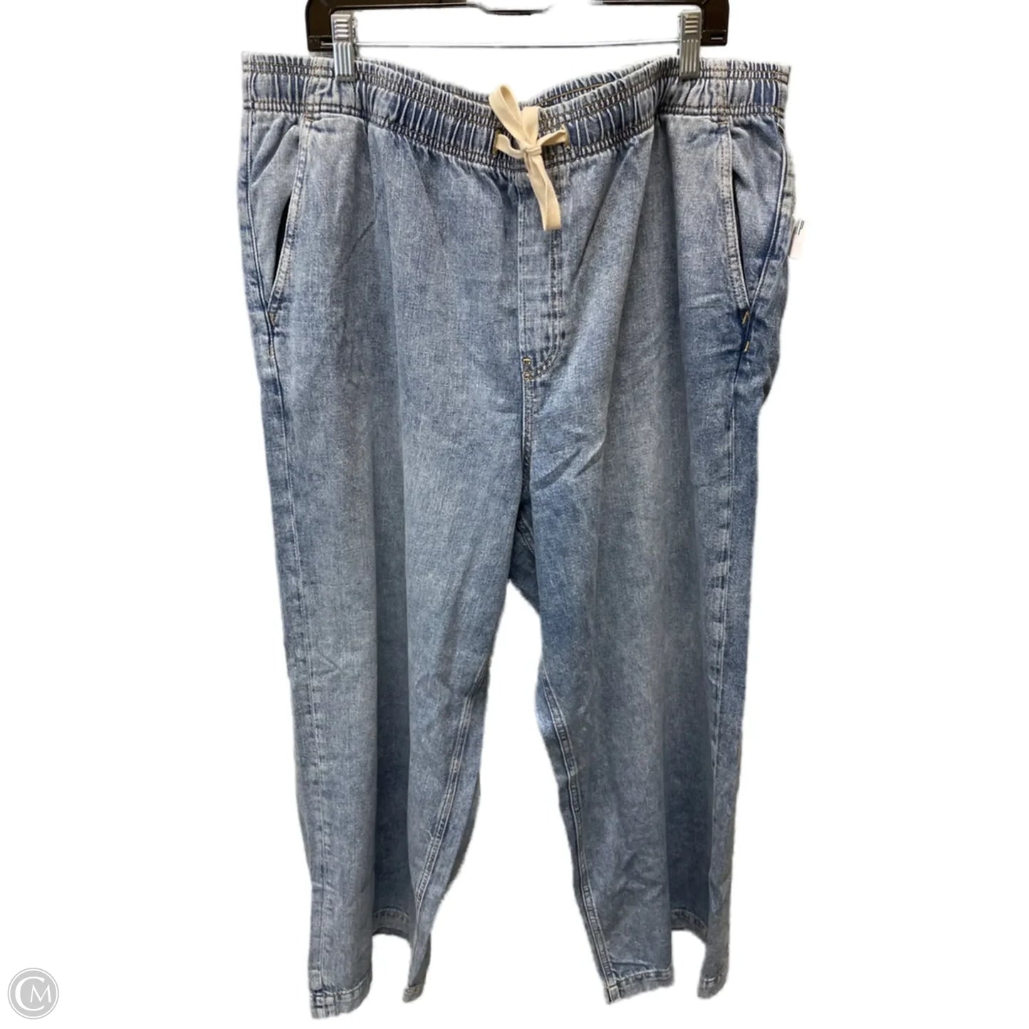 Jeans Wide Leg By Gap In Blue Denim, Size: 20