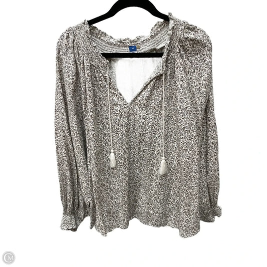 Top Long Sleeve By Old Navy In Floral Print, Size: 3x