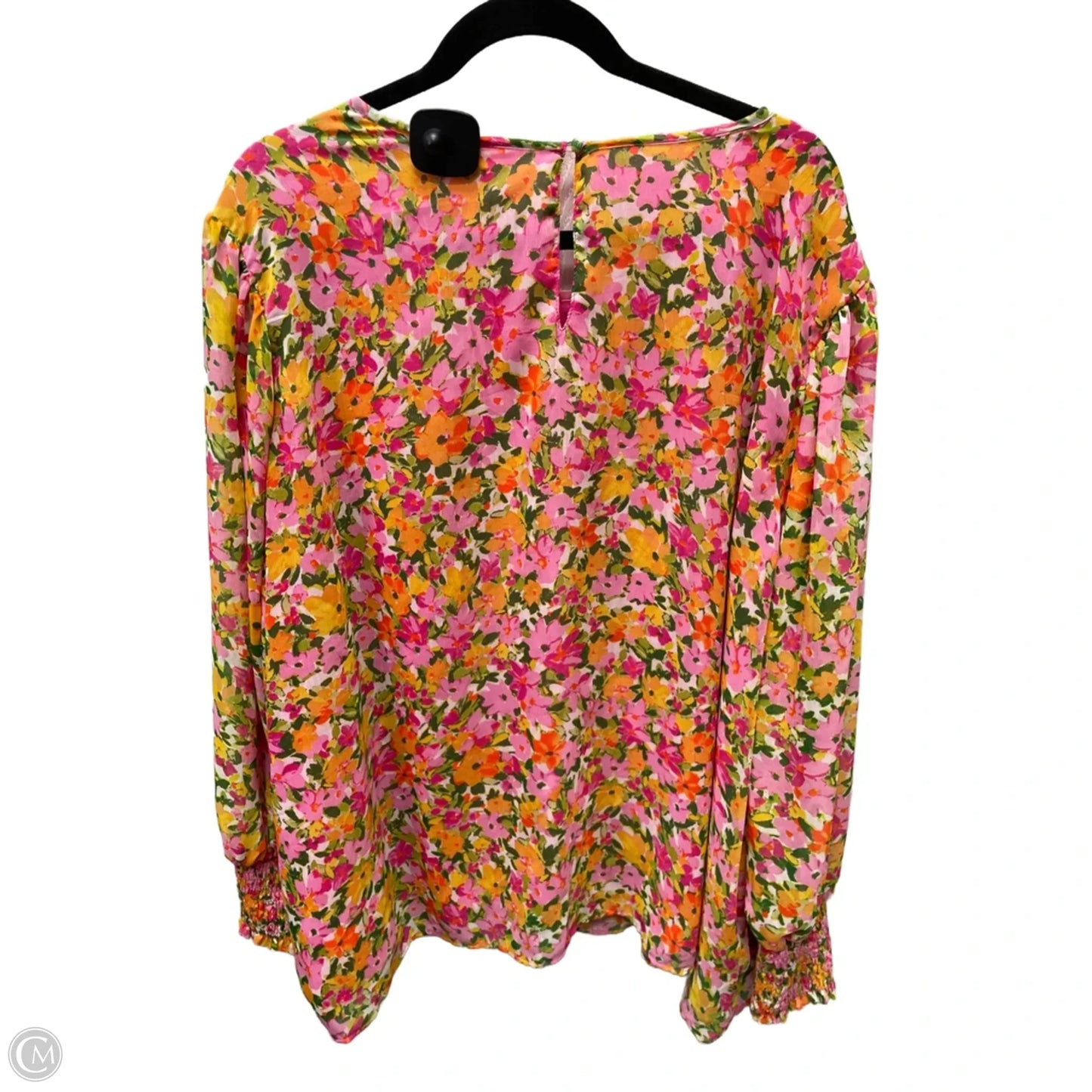 Top Long Sleeve By Terra & Sky In Floral Print, Size: 3x