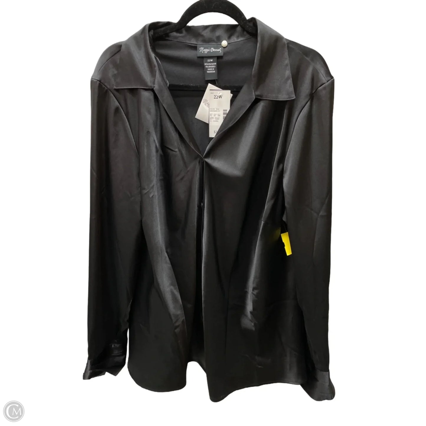 Top Long Sleeve By Maggie Barnes In Black, Size: 3x