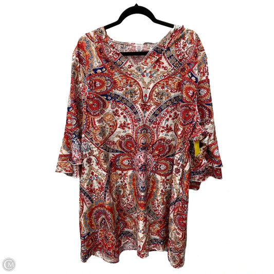 Dress Casual Short By Clothes Mentor In Floral Print, Size: 4x