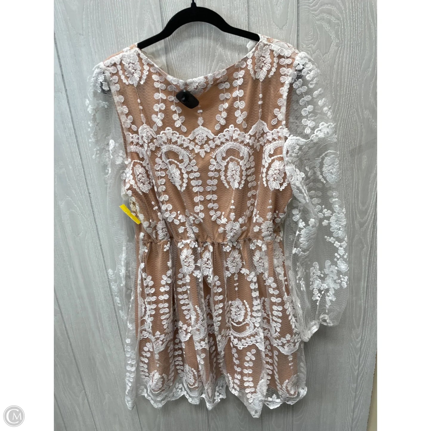 Dress Party Short By Boohoo Boutique In Brown & White, Size: 1x