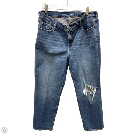 Jeans Straight By Old Navy In Blue Denim, Size: 14