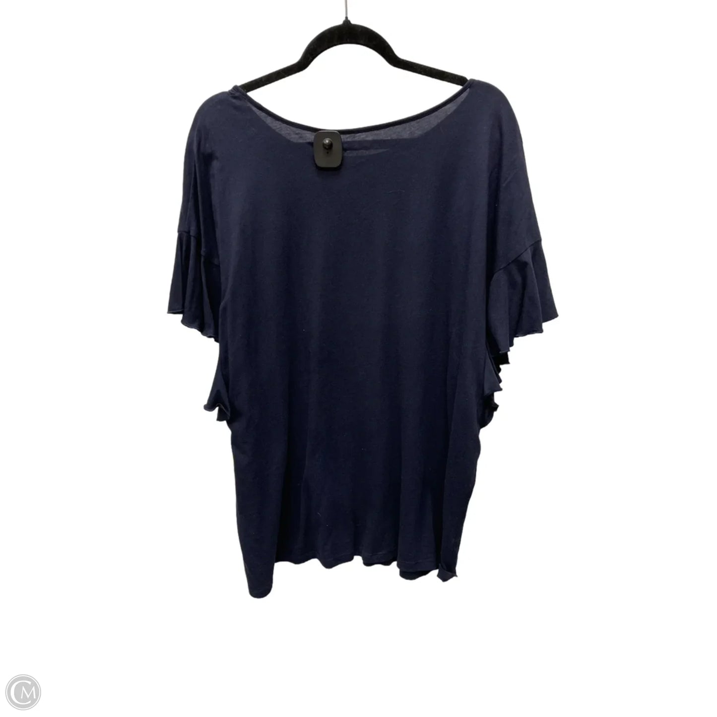 Top Short Sleeve By Loft In Navy, Size: Xl