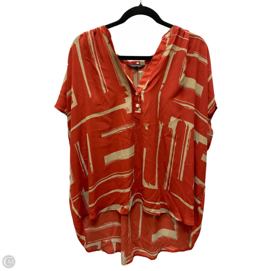 Top Short Sleeve By Banana Republic In Geometric Pattern, Size: 2x