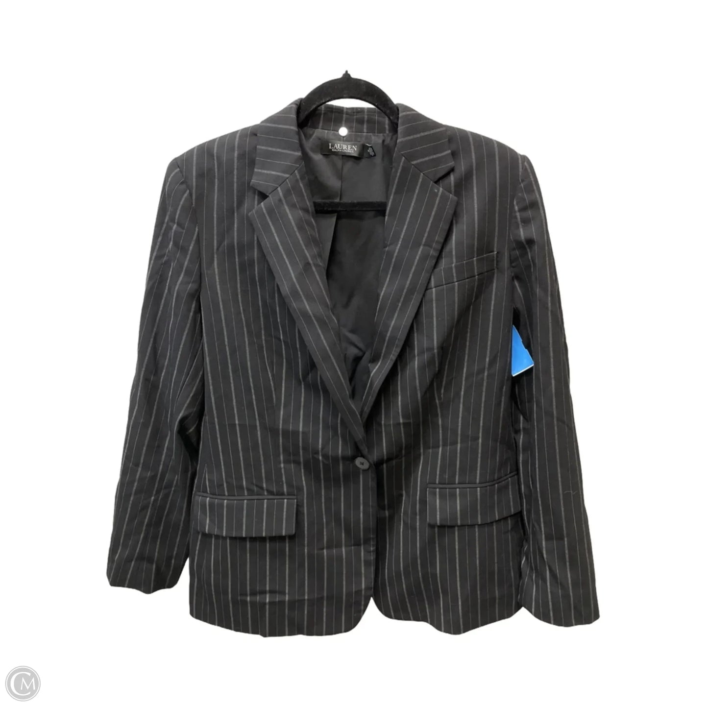 Blazer By Lauren By Ralph Lauren In Striped Pattern, Size: L