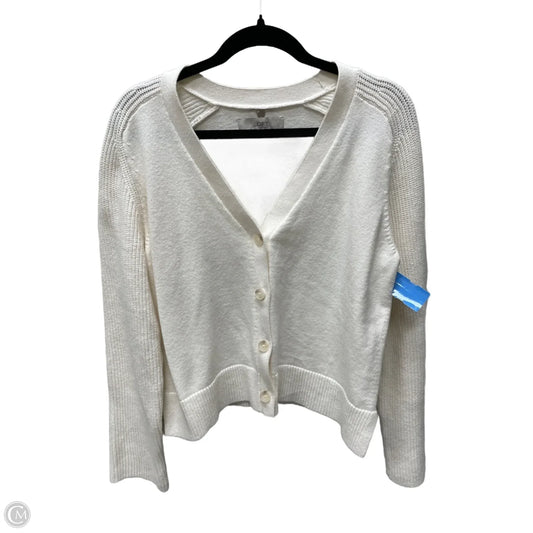 Sweater Cardigan By Loft In Cream, Size: L