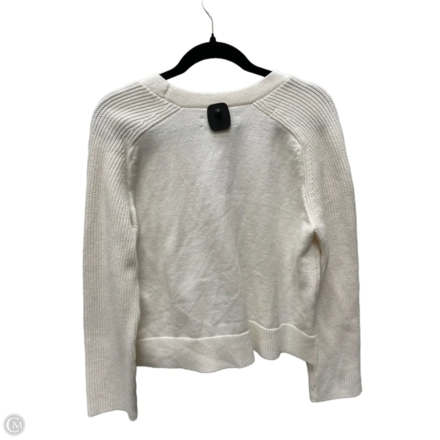 Sweater Cardigan By Loft In Cream, Size: L