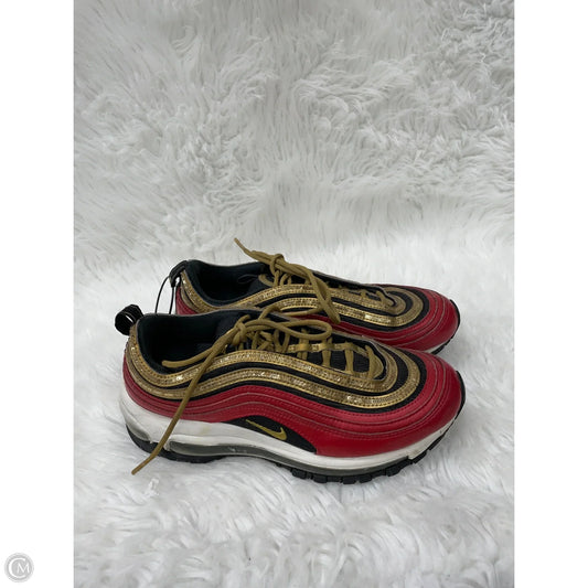 Shoes Athletic By Nike In Gold & Red, Size: 7.5
