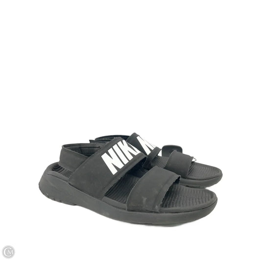 Sandals Flats By Nike In Black, Size: 7