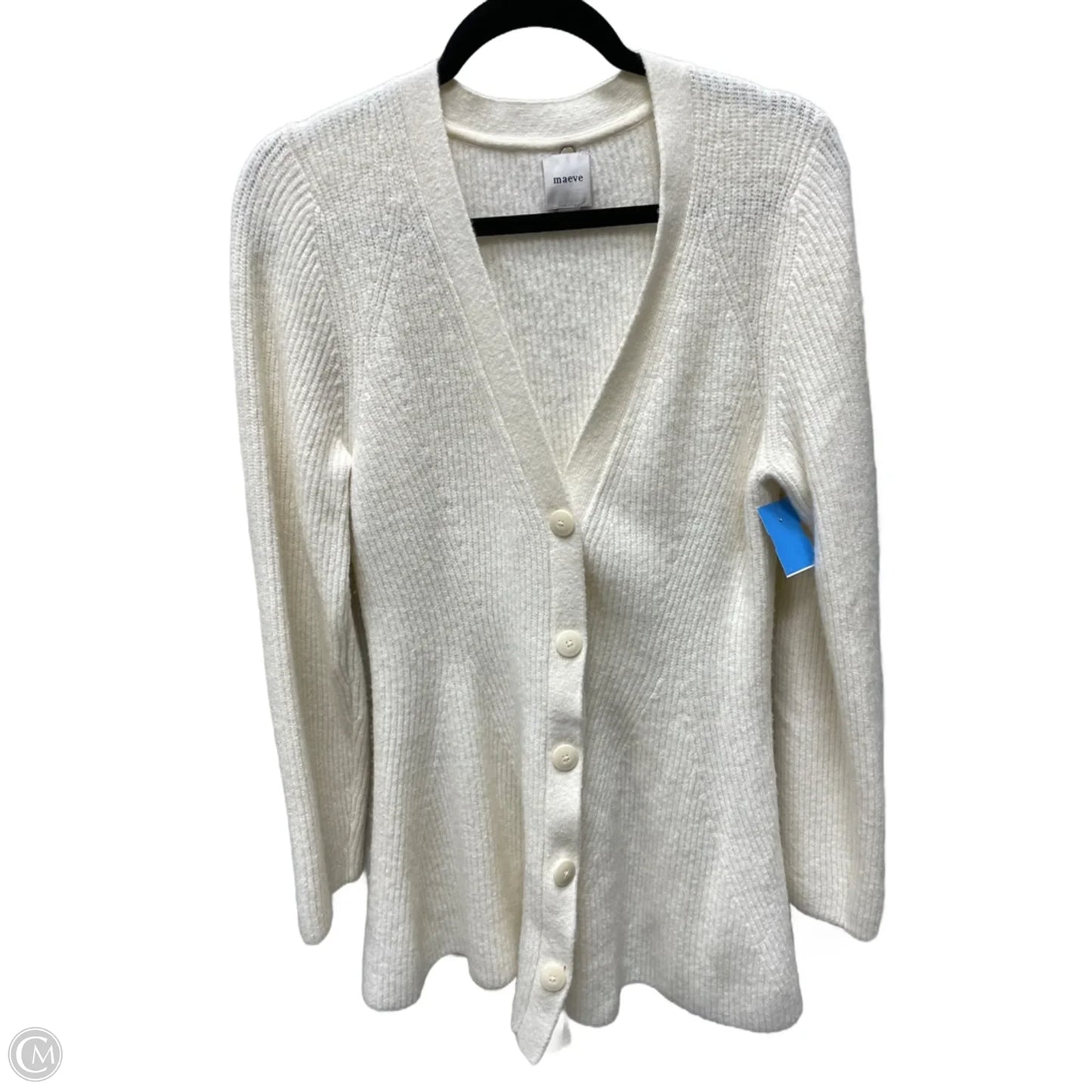 Sweater Cardigan By Maeve In Cream, Size: Xl