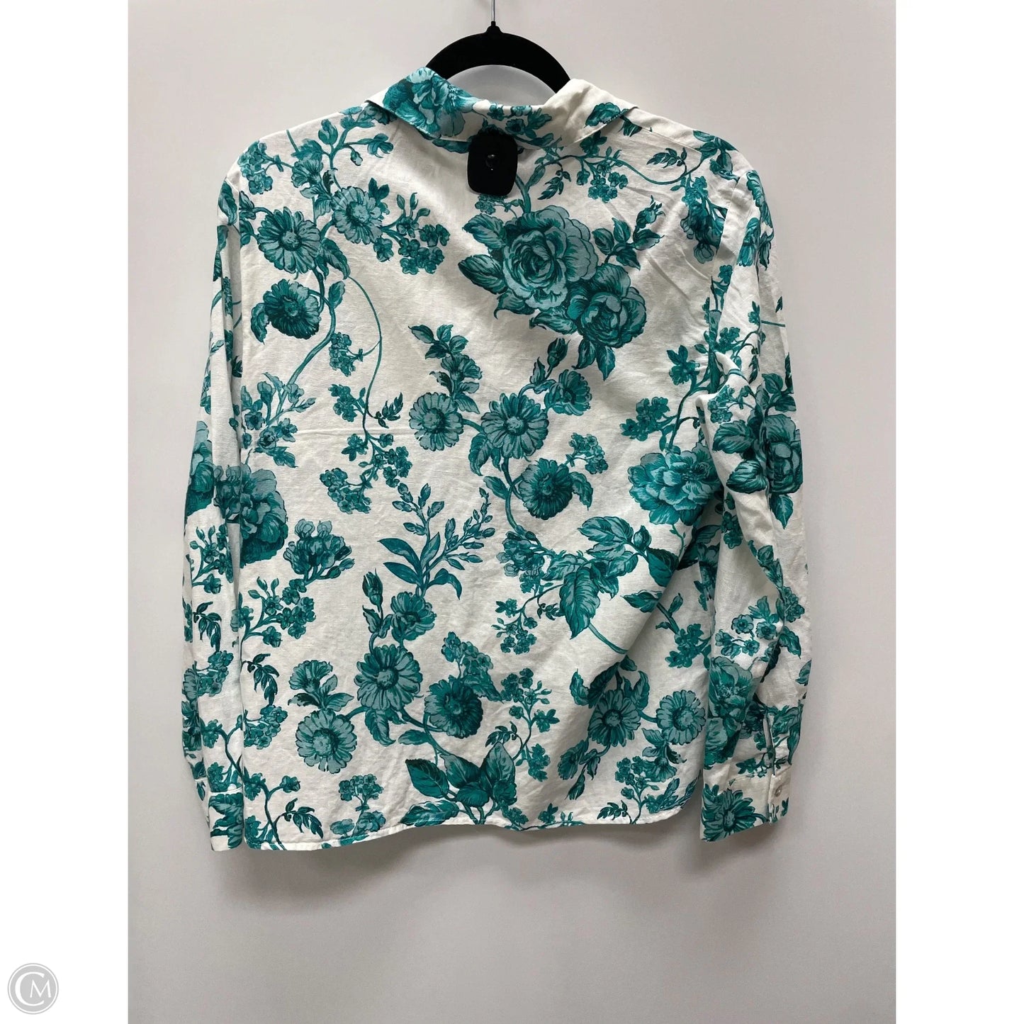Top Long Sleeve By Zara In Floral Print, Size: S