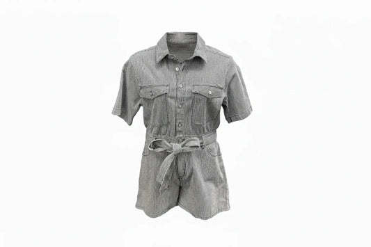 Romper By Universal Thread In Striped Pattern, Size: L