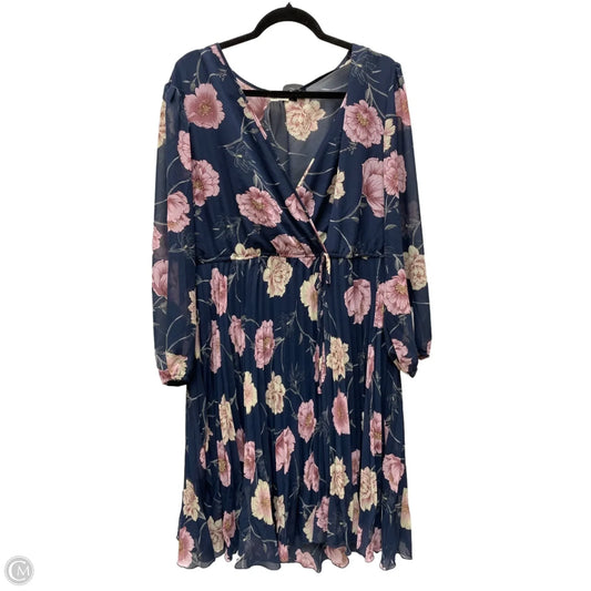 Dress Casual Midi By Indigo Rose In Floral Print, Size: 3x