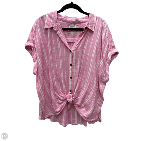 Top Short Sleeve By Sonoma In Striped Pattern, Size: 1x