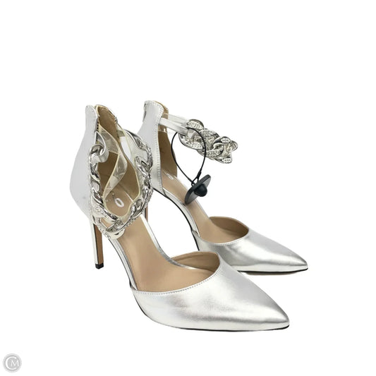 Shoes Heels Stiletto By Mix No 6 In Silver, Size: 9