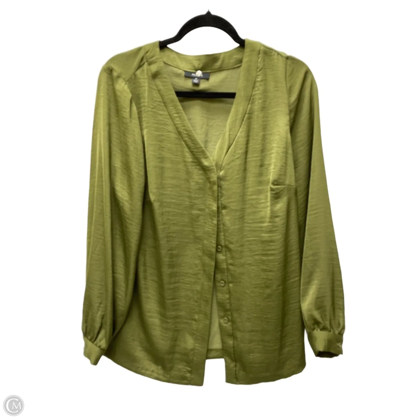 Top Long Sleeve By Alfani In Green, Size: Xl