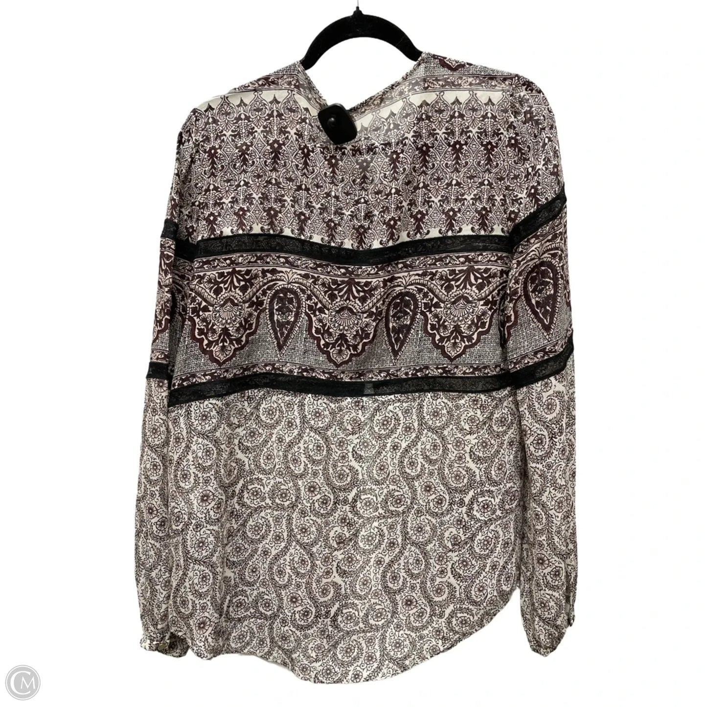 Top Long Sleeve By Veronica Beard In Floral Print, Size: M