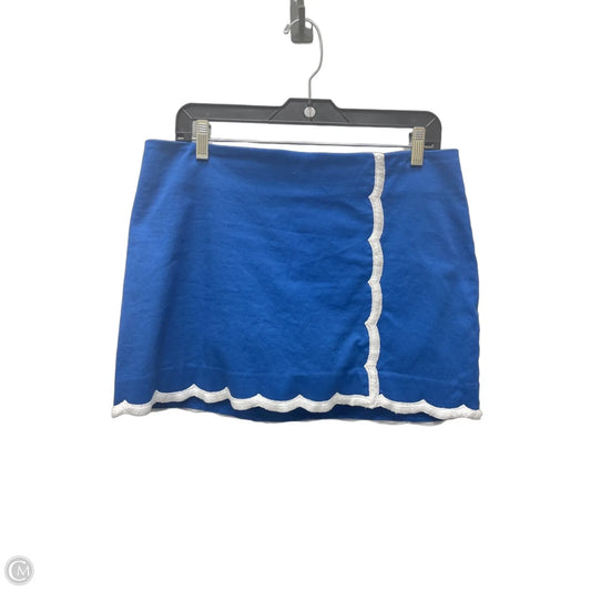 Skirt Designer By Lilly Pulitzer In Blue & White, Size: 10