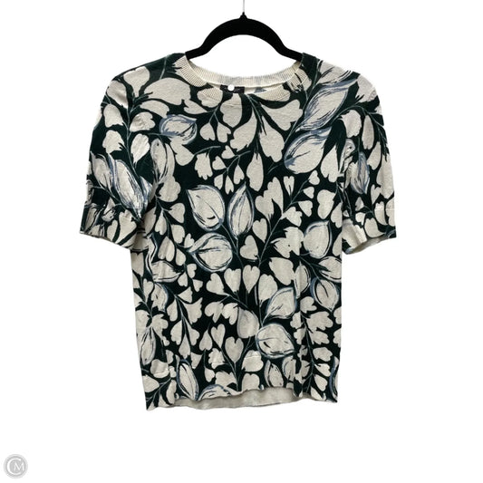 Sweater Short Sleeve By Ann Taylor In Floral Print, Size: M