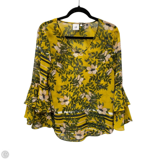 Top Long Sleeve By Cabi In Floral Print, Size: S