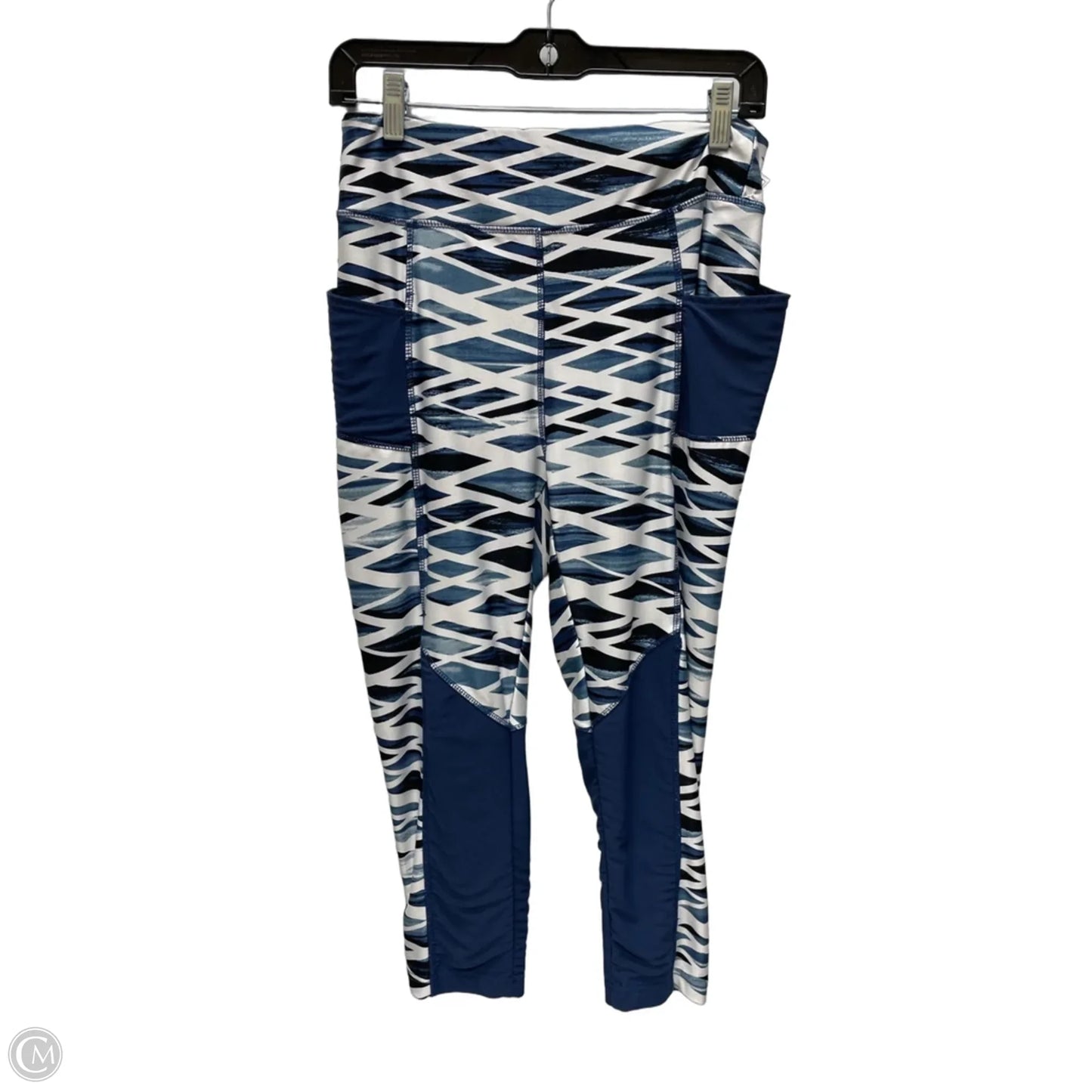 Athletic Leggings By Athletic Works In Geometric Pattern, Size: L
