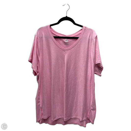 Athletic Top Short Sleeve By Rbx In Striped Pattern, Size: 3x