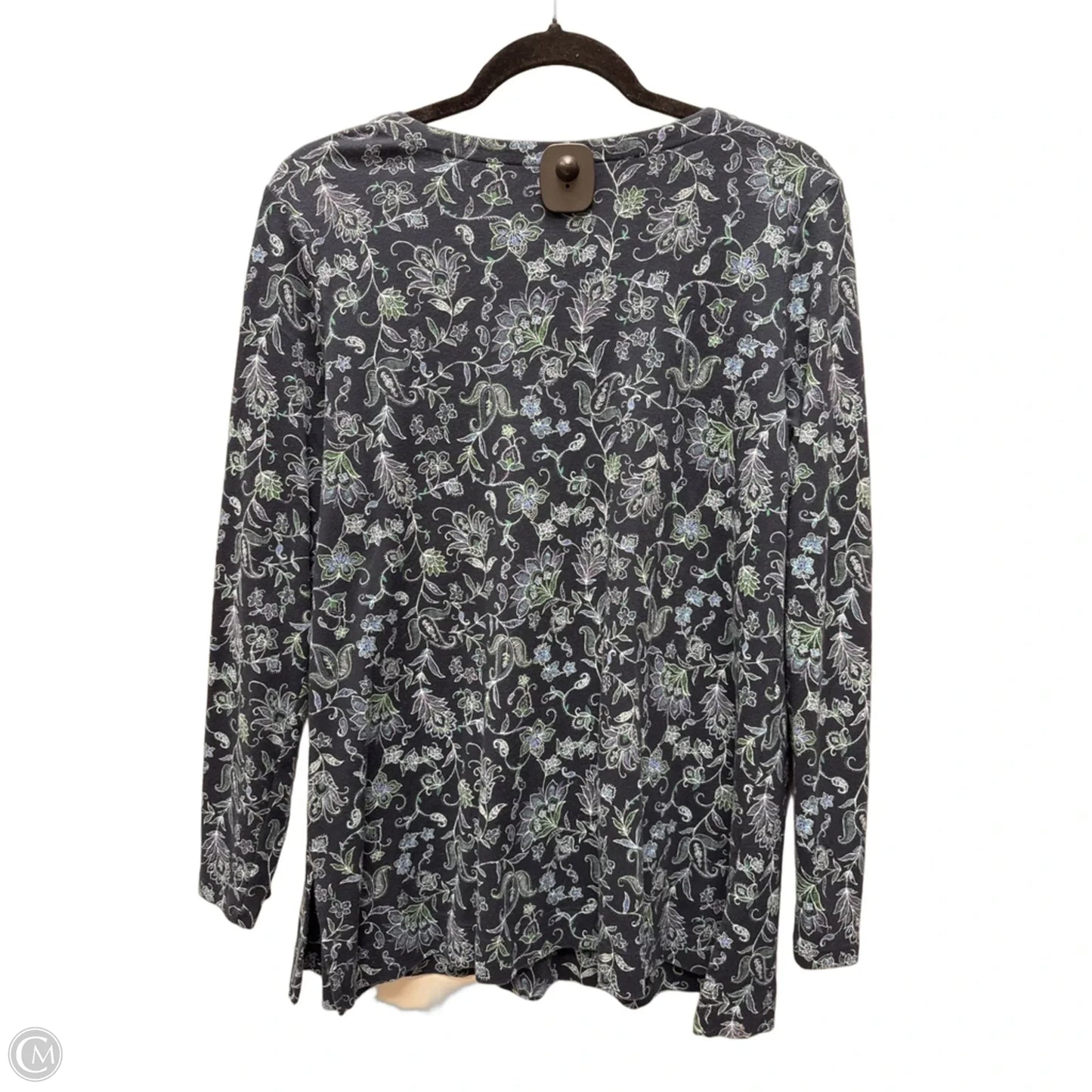 Top Long Sleeve By J. Jill In Floral Print, Size: M