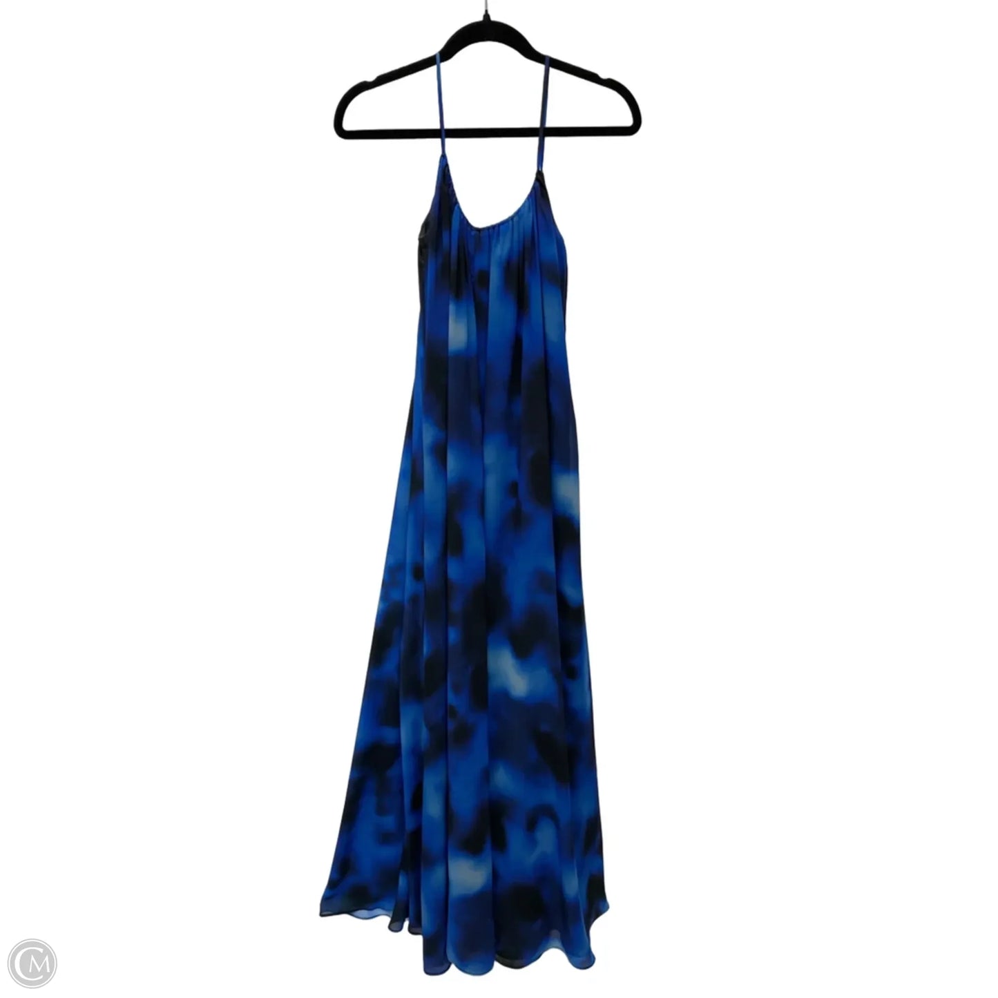 Dress Designer By Halston In Black & Blue, Size: S