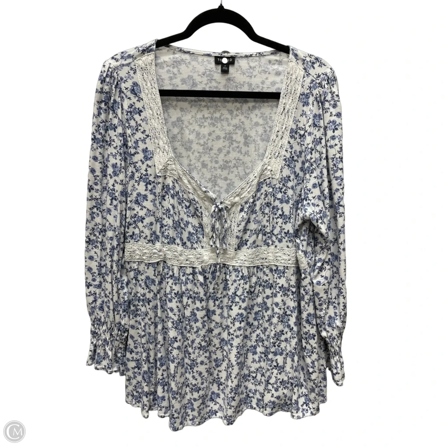 Top 3/4 Sleeve By Torrid In Floral Print, Size: 1x