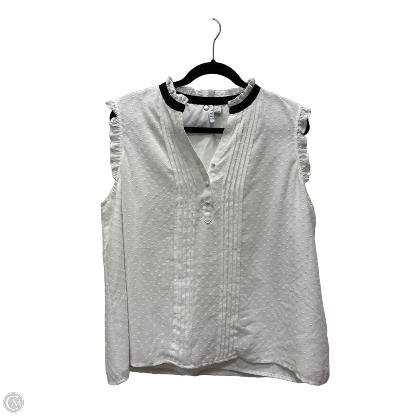 Top Sleeveless By Elle In Polkadot Pattern, Size: L