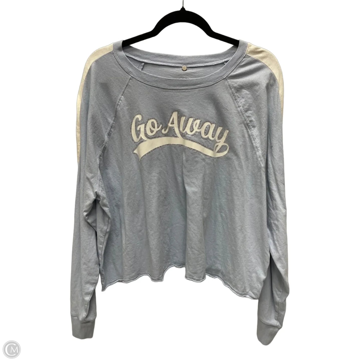 Top Long Sleeve By Torrid In Blue & White, Size: 1x
