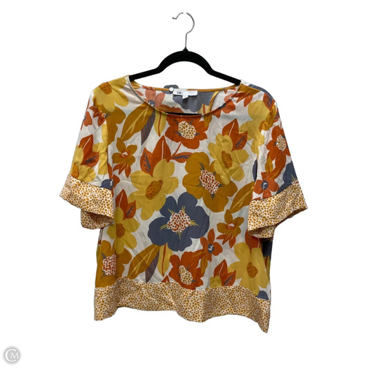 Top Short Sleeve By Dr2 In Floral Print, Size: L