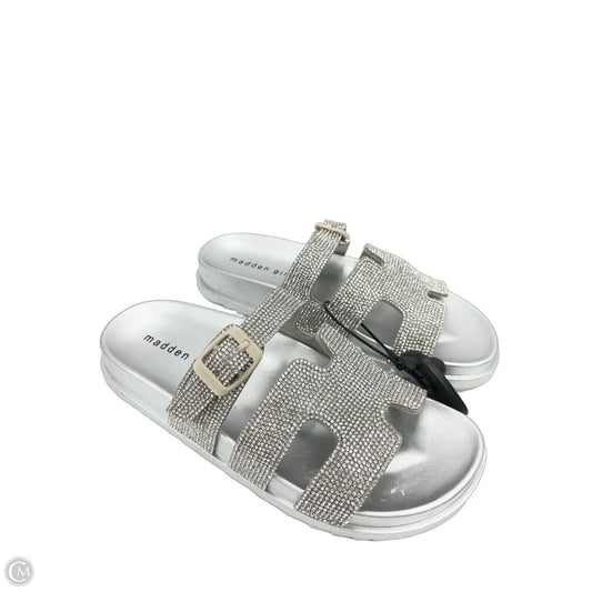 Sandals Flats By Madden Girl In Silver, Size: 7
