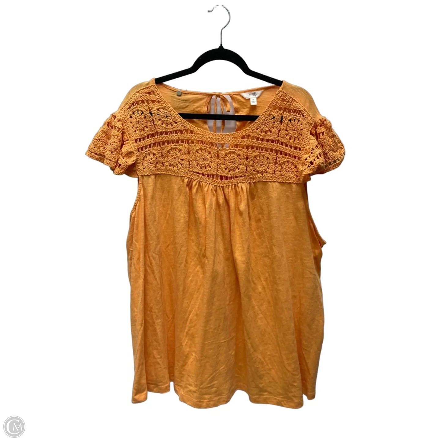 Top Sleeveless By Terra & Sky In Orange, Size: 4x