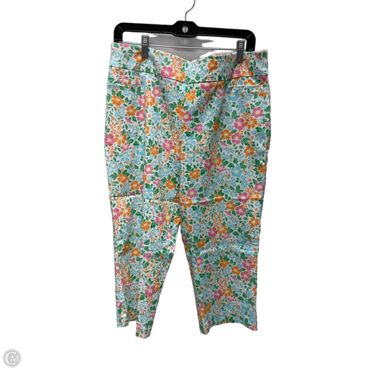 Pants Cropped By Kim Rogers In Floral Print, Size: 16
