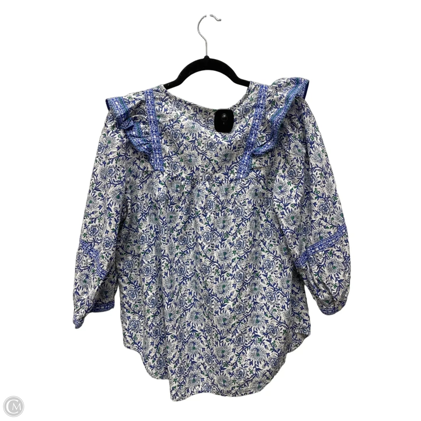 Top Long Sleeve By Loft In Floral Print, Size: M