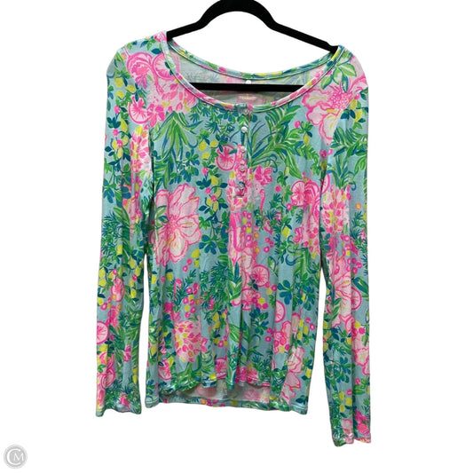 Top Long Sleeve Designer By Lilly Pulitzer In Floral Print, Size: S