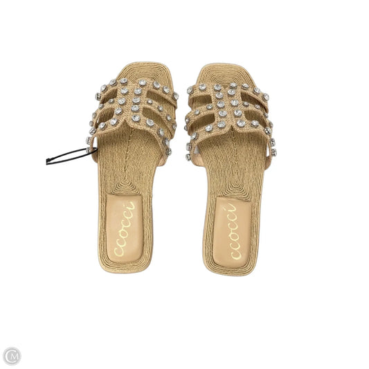 Sandals Flats By Clothes Mentor In Tan, Size: 8