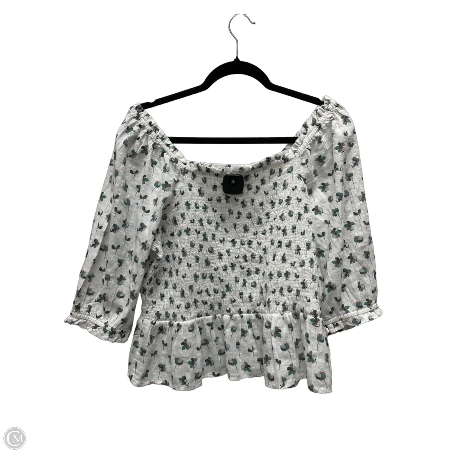 Top Short Sleeve By Loft In Floral Print, Size: L