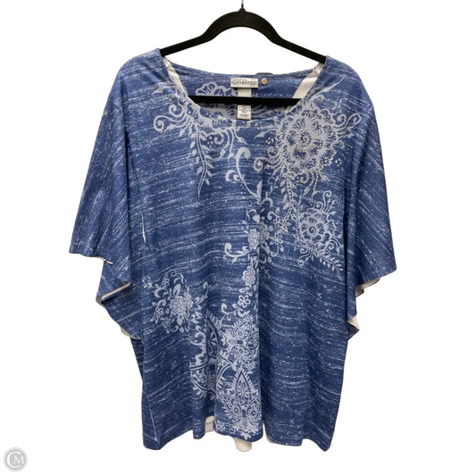Top Short Sleeve By Catherines In Geometric Pattern, Size: 1x