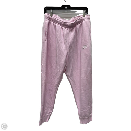 Pants Lounge By Nike Apparel In Pink & White, Size: 16
