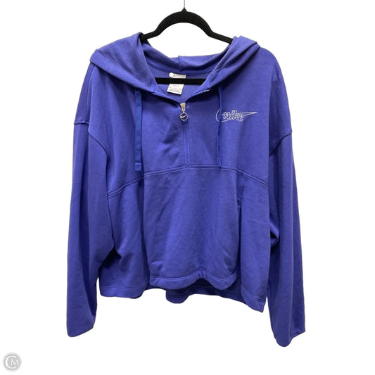 Sweatshirt Hoodie By Nike Apparel In Blue, Size: 2x