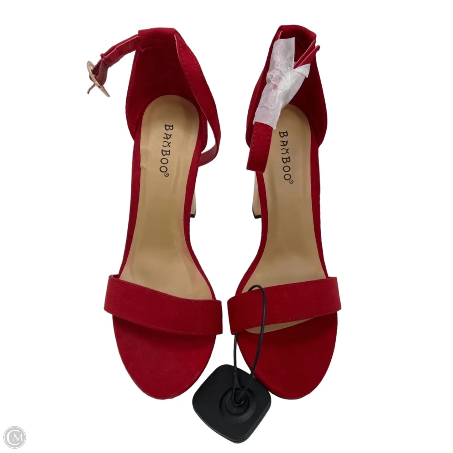 Sandals Heels Block By Bamboo In Red, Size: 7