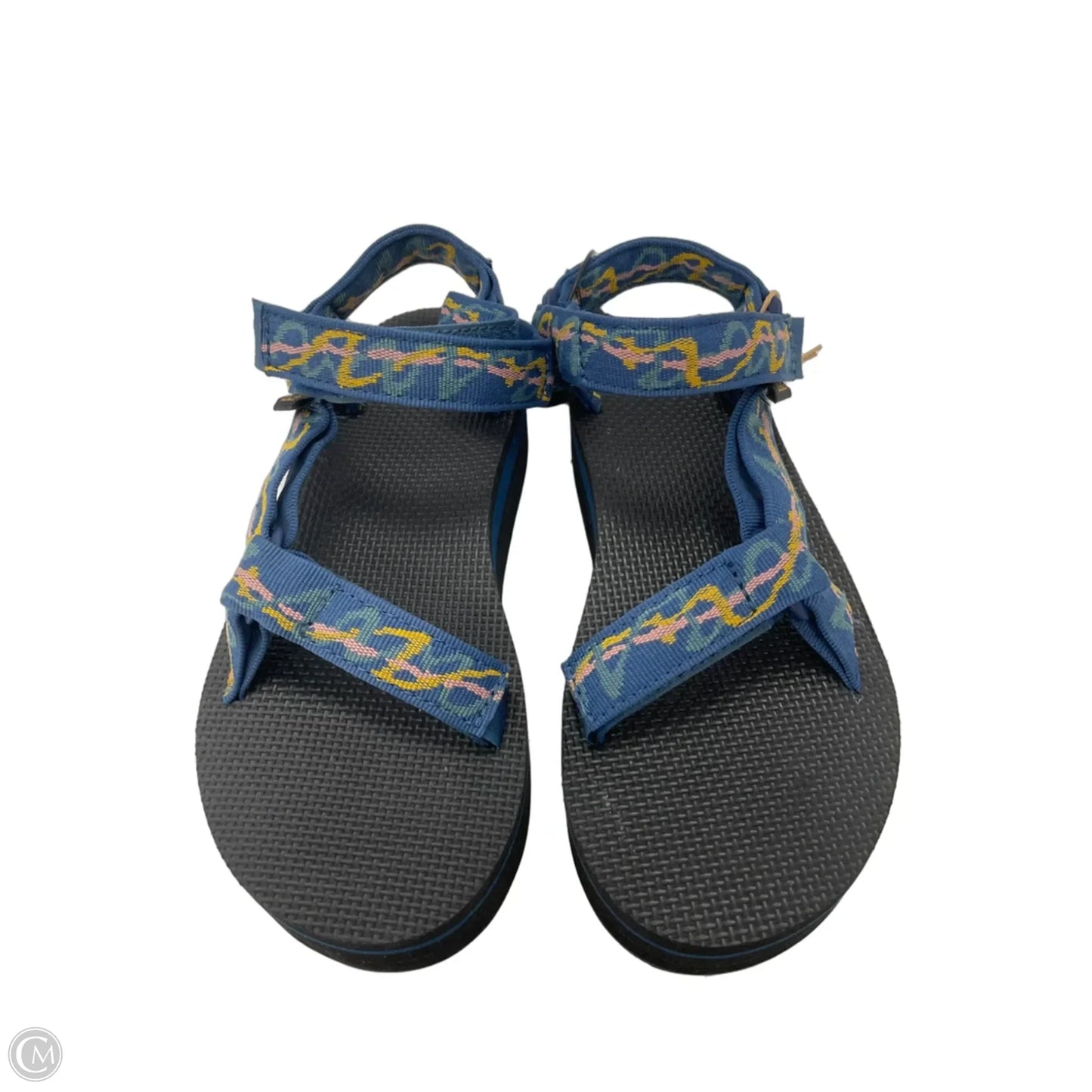 Sandals Heels Platform By Teva In Geometric Pattern, Size: 7