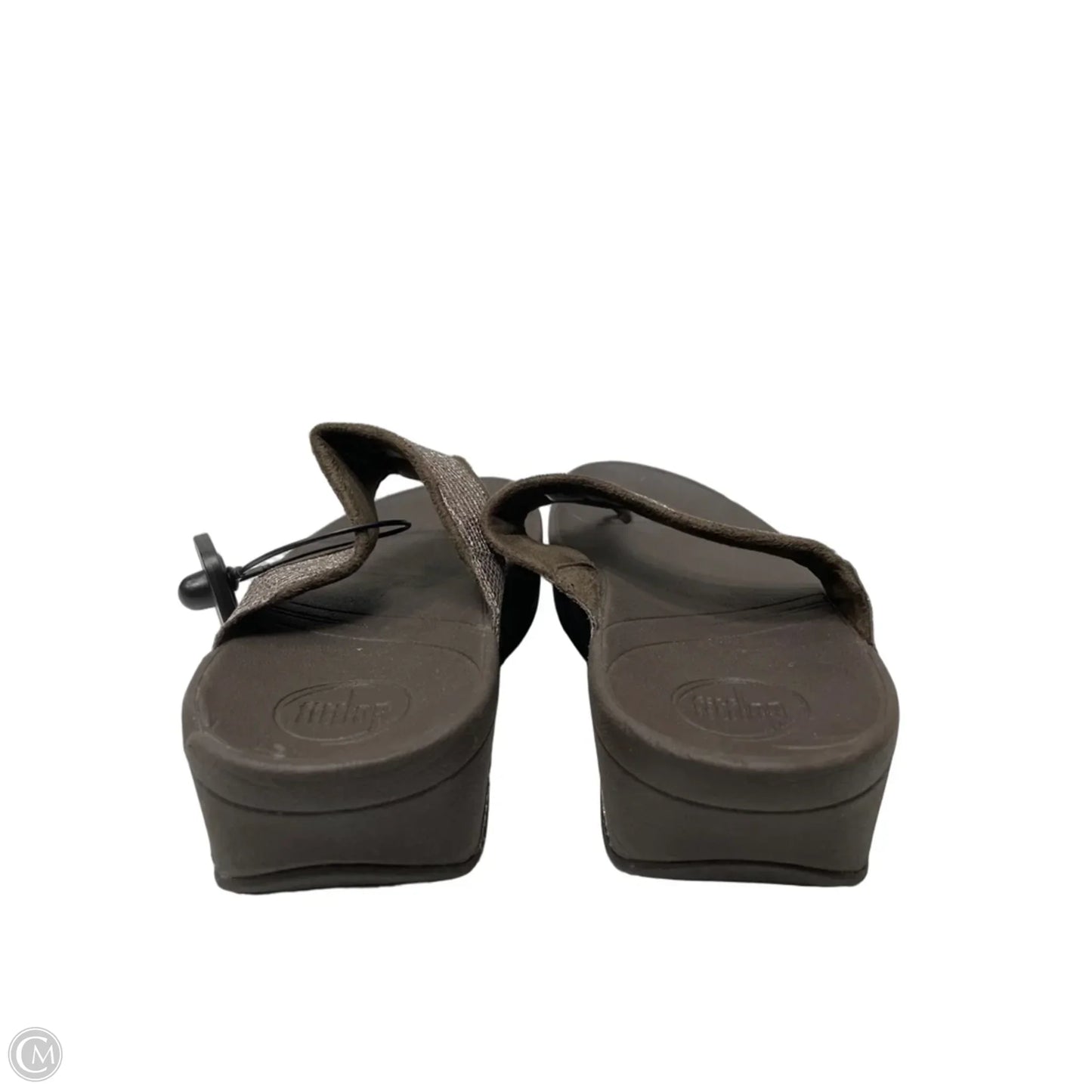 Sandals Heels Wedge By Fitflop In Bronze, Size: 7