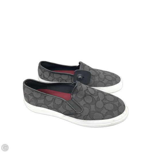 Shoes Designer By Coach In Black & Grey, Size: 7