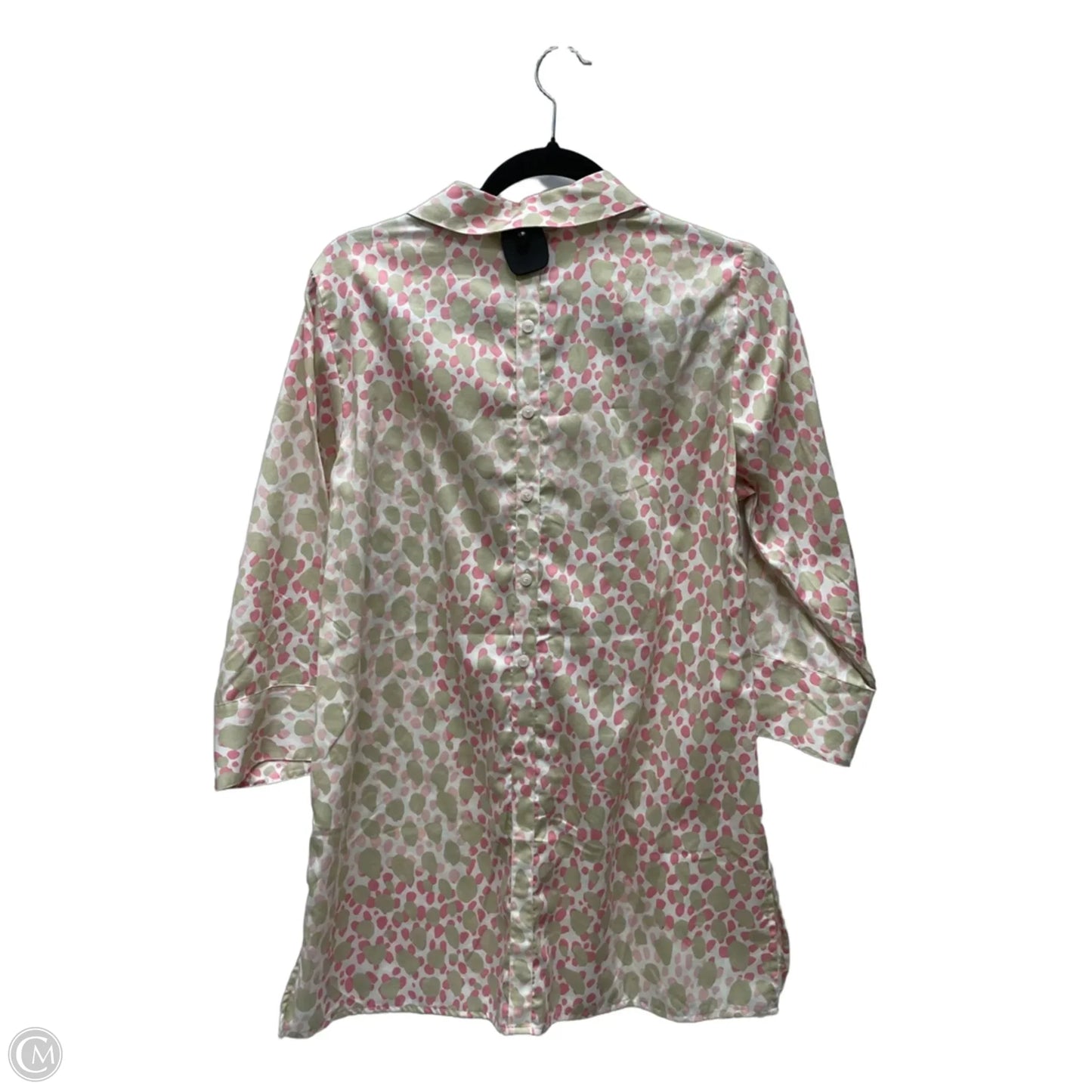 Top 3/4 Sleeve By Foxcroft In Polkadot Pattern, Size: M