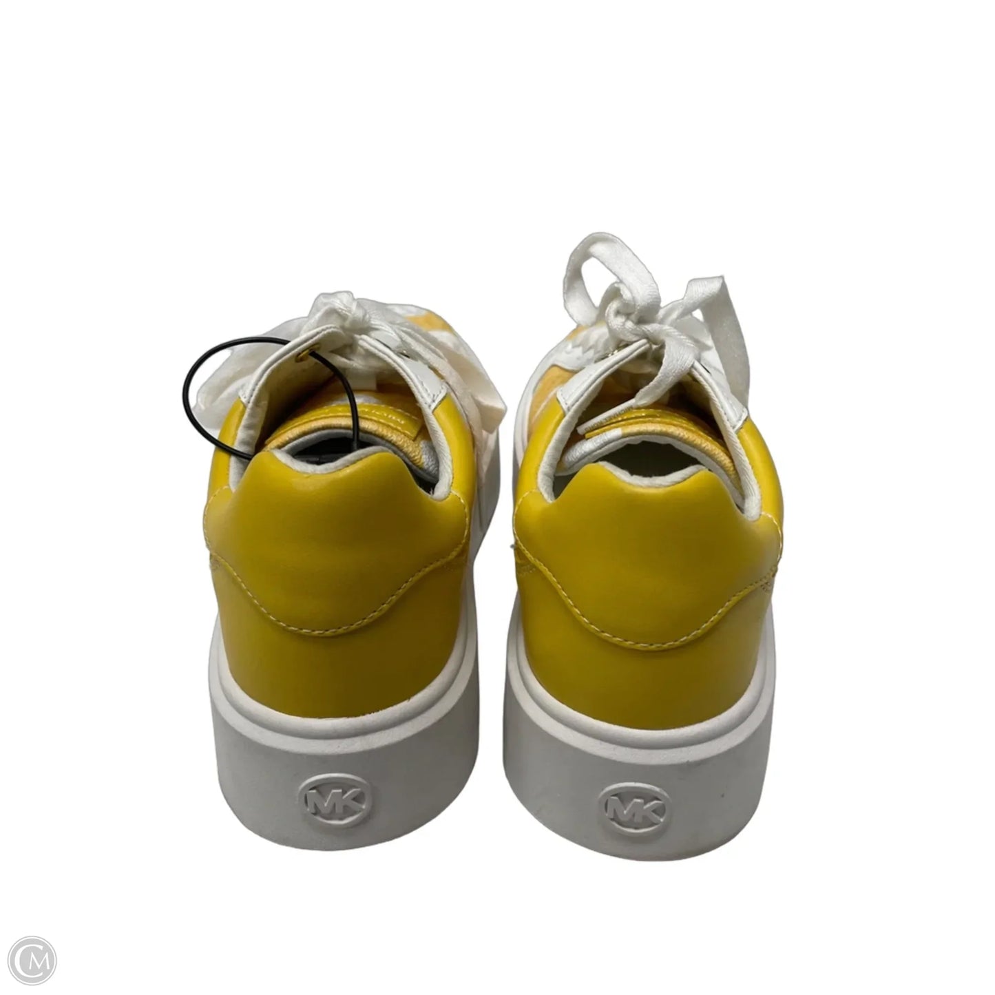 Shoes Sneakers By Michael By Michael Kors In White & Yellow, Size: 7