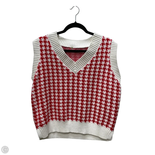 Vest Sweater By Clothes Mentor In Geometric Pattern, Size: M